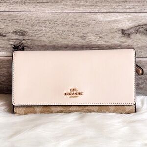 Coach slim trifold large wallet